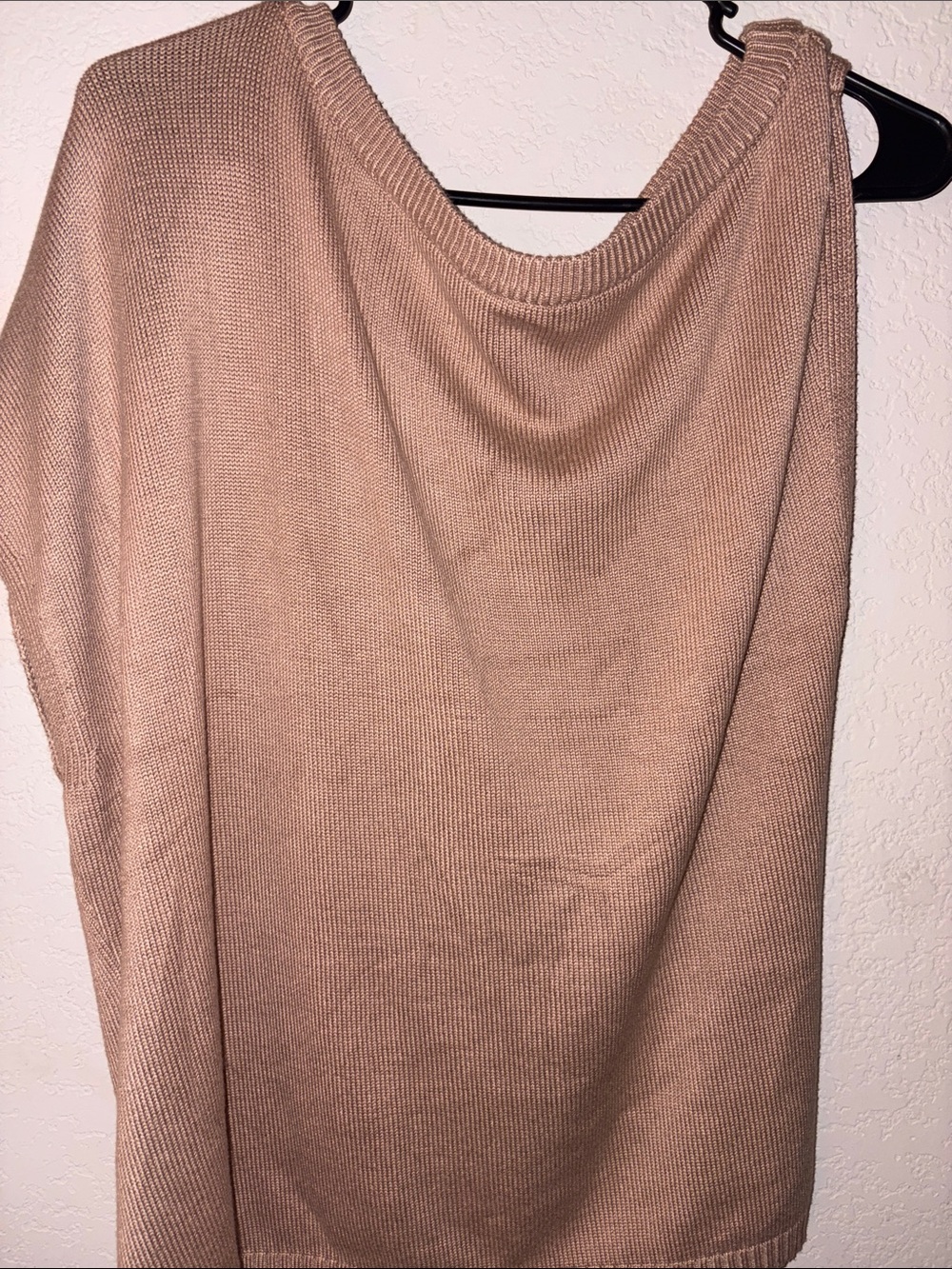 Off-the-Shoulder Women's Sweater in Light Taupe